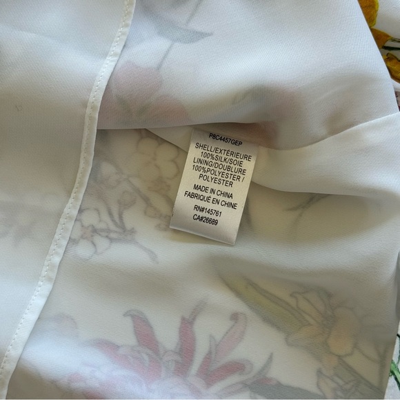 Parker Womens Abby Floral Cold Shoulder Blouse Silk Size S - Picture 8 of 12